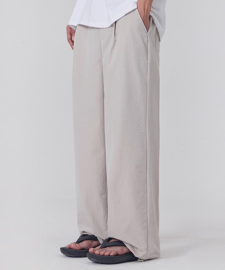 GLW Wide String Elastic Pants Beige