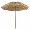 Beach Umbrella Natural 255 X 255 X 255 Cm Polyester and Steel