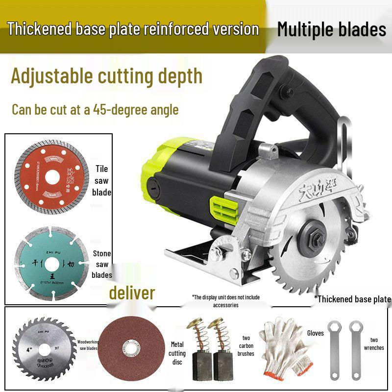 High-Power Portable Multi-Function Cutting Machine for Tile, Stone, Metal, and Marble