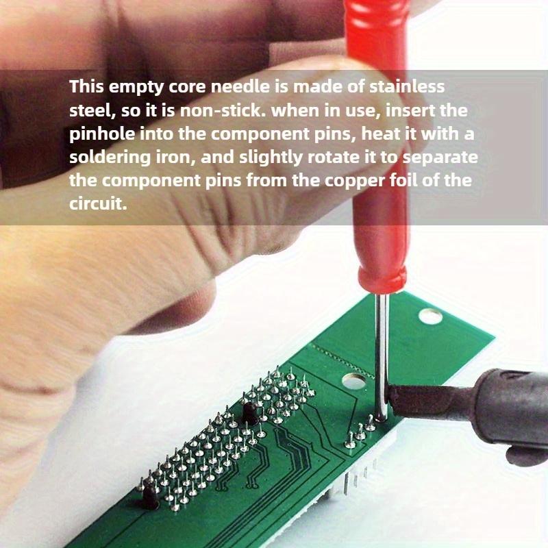 8pcs Heavy-Duty Stainless Steel Desoldering Tools with Coreless Needles - Professional Circuit Board Repair Kit
