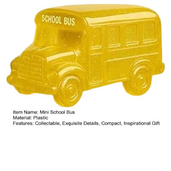 Pocket School Bus Back to School Gift Miniature Bus Keepsake with Motivational Card Gift for Back to School Party Graduation Birthday