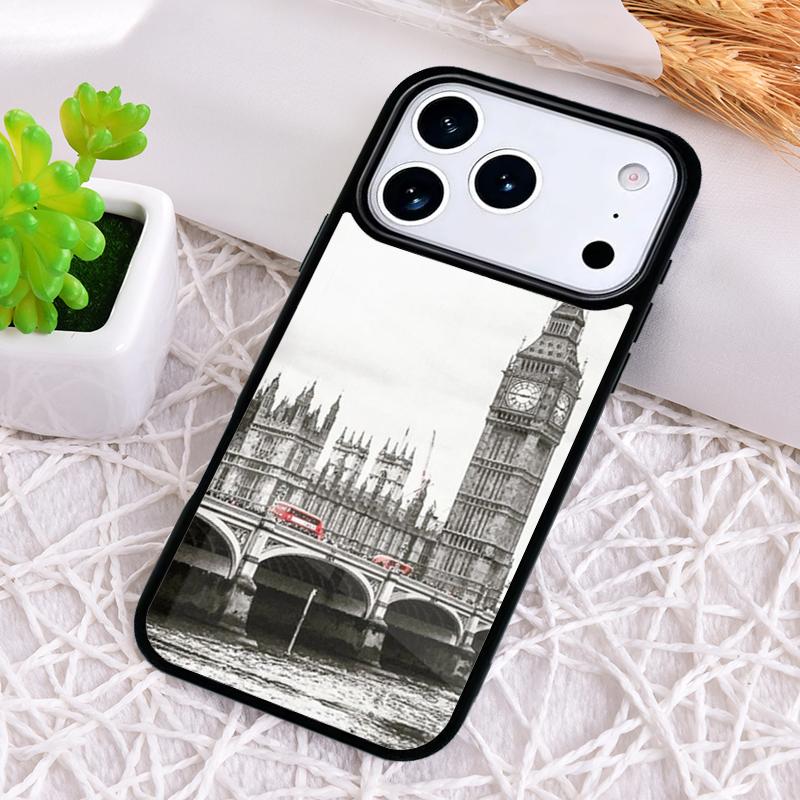 London big ben Bus Phone Case for iPhone 17 Air 16 15 11 12 14 13 Pro Max Shockproof Cover