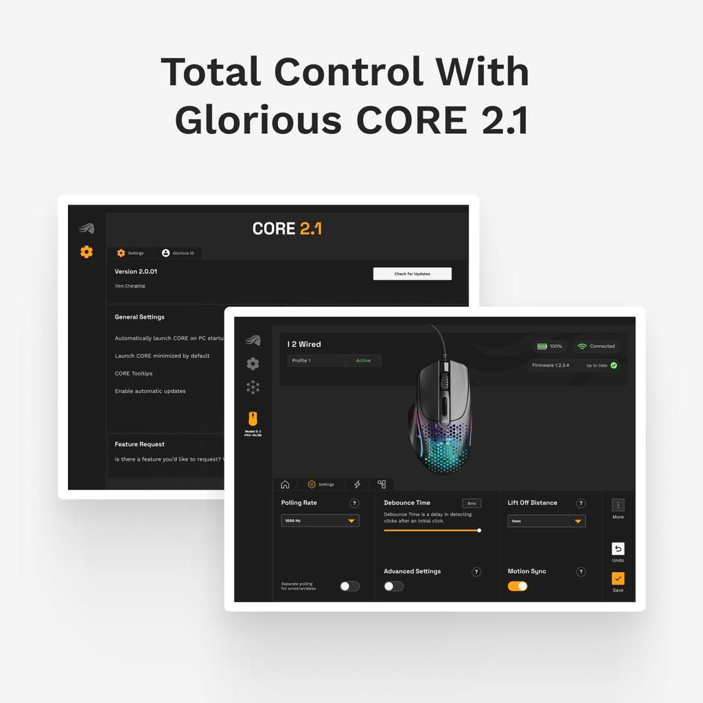 Glorious Model I 2 Wired Black Lightweight Wired Gaming Mouse MS0740 GLO-MS-IV2-W-BLK