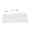 USB Keyboard Wired 78 Keys Ergonomic Design Power Saving Round Keycaps Wear Resistant Durable Stable Small KeyboardWhite