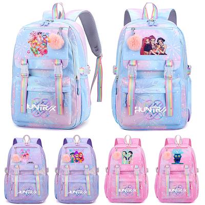 Anime K-Pop Demon Hunters Printed Large Capacity Waterproof Backpack Teenger Student Girl Boy Schoolbag Bookbag Women Large Capacity Travel Bag Gift