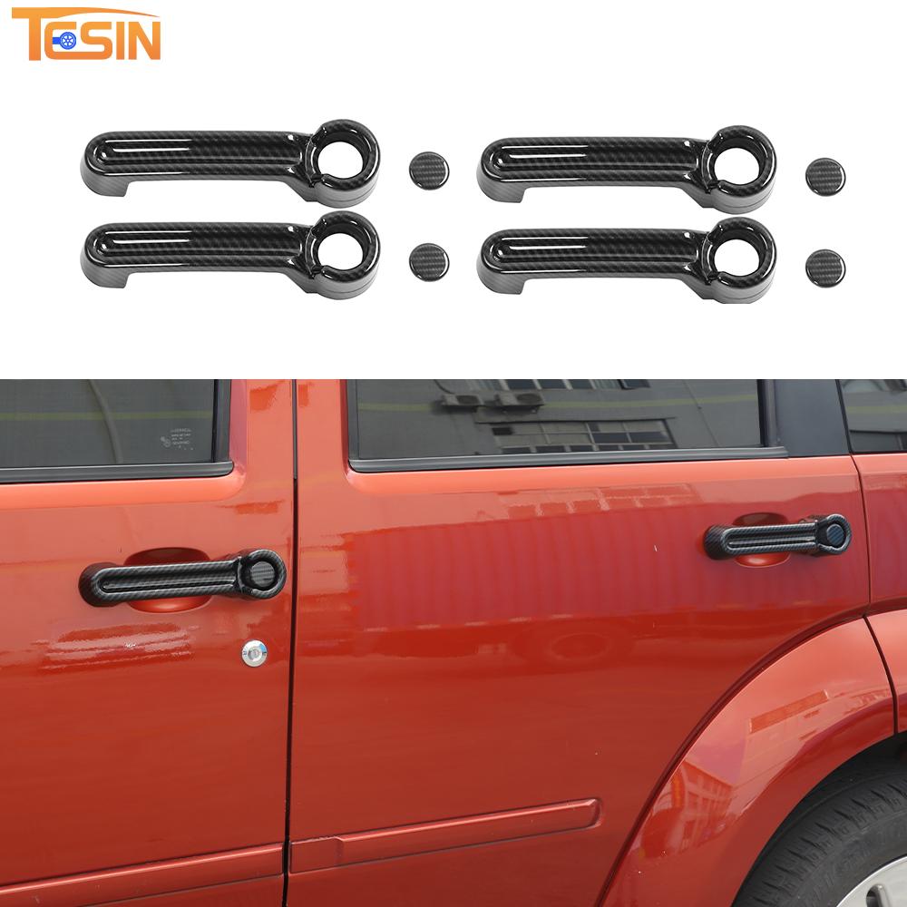 Kohlefaser-Konsolen-Schalthebel-Panel-Abdeckung Zierleiste Dekor Für Dodge Nitro 2007-2012