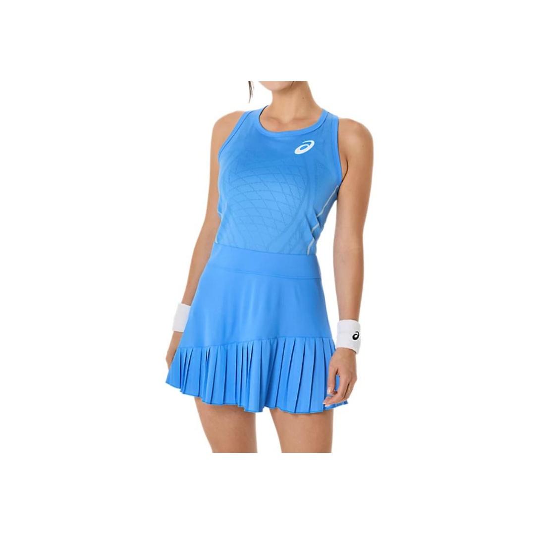 

Asics Платье-спичка Круглый вырез Дышащее Удобное Платье без рукавов Женские платья Прибрежно-синий 2042A353-401 L