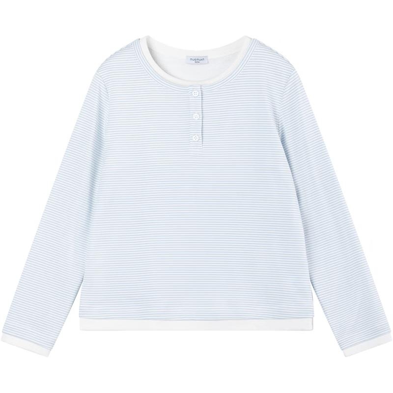 Mucmukn Girl's Striped Layered T-Shirt