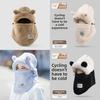 Panda Plush Hat For Winter Cycling Warm Windproof Faux Fur Beanie For Commuters