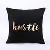 Love Christmas Style Black Soft Fabric Gold Print Pillowcase Home Hotel Bedding Room Decoration Pillowcase 45cm*45cm