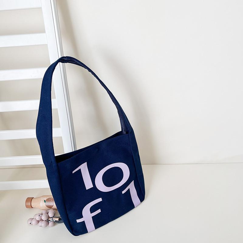 

Stylish Children s Canvas Bag For Boys With Trendy Letter Design For Daily Use синій