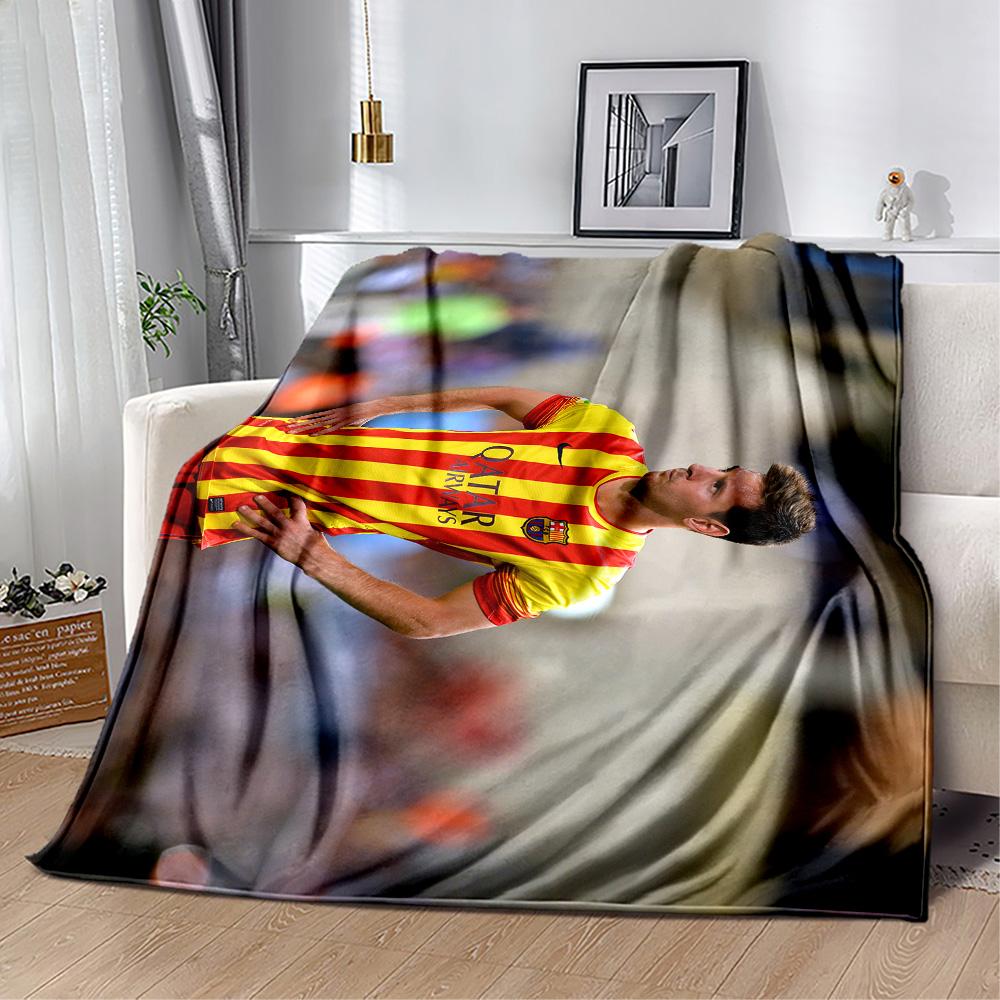 Messi Celebrates Victory Blanket Warmthful Decor Great for Office Chair Picnics Bedding All-Season Use Modern Style