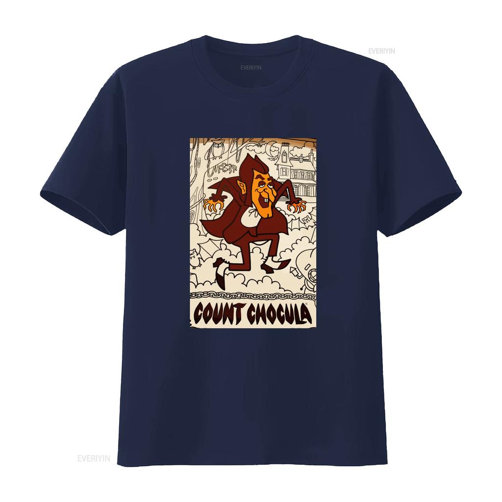 Count Chocula Retro Cereal Ad Vintage Poster T Shirt Heavy Cotton Classic Cartoon Print Vintage Designer Clothes