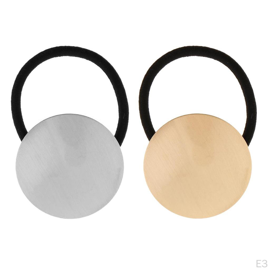 Chic Metal Cuff Wrap Decor Hair Band Stretch Ponytail