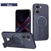 Carbon Fiber Invisible Stand Holder Built-in Magnetic Ring Case for Poco F7 Ultra POCO F7 Pro X7 Pro M6 C75 C71 C65 C61 Cover