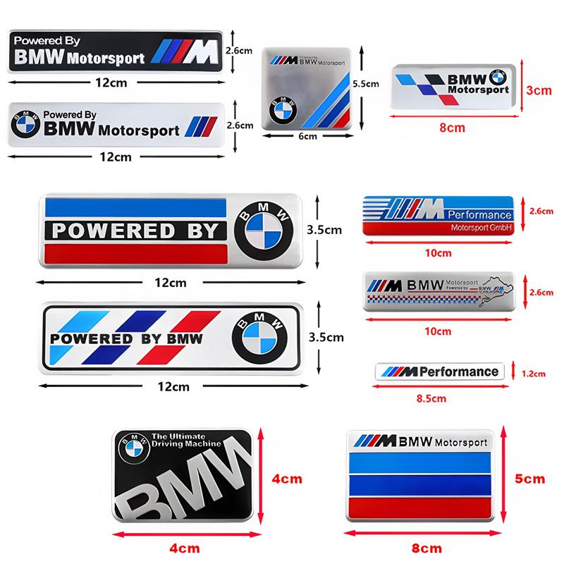 AALN1 3D Aluminum Car Badge Sticker Body Trunk Decoration Decal Modification Accessories For BMW E36 E46 E90 E60 E39 F30 F10 F20 X5