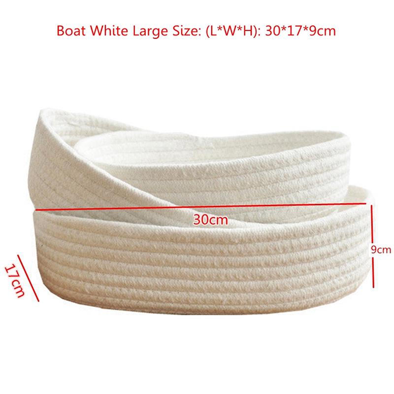 Hand Woven Basket Laundry Basket Storage Office Sundries Handmade Knitting Cotton Hamper