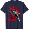 Fighter Jet Raptor Graphic T-Shirt Men S Casual Round Neck Cotton Short Sleeve