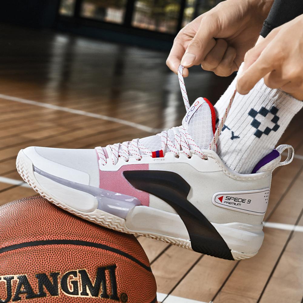 Men's and Women's Low-top Basketball Shoes Mesh Cloth Surface Couple Wear-resistant and Non-slip Training Shoes