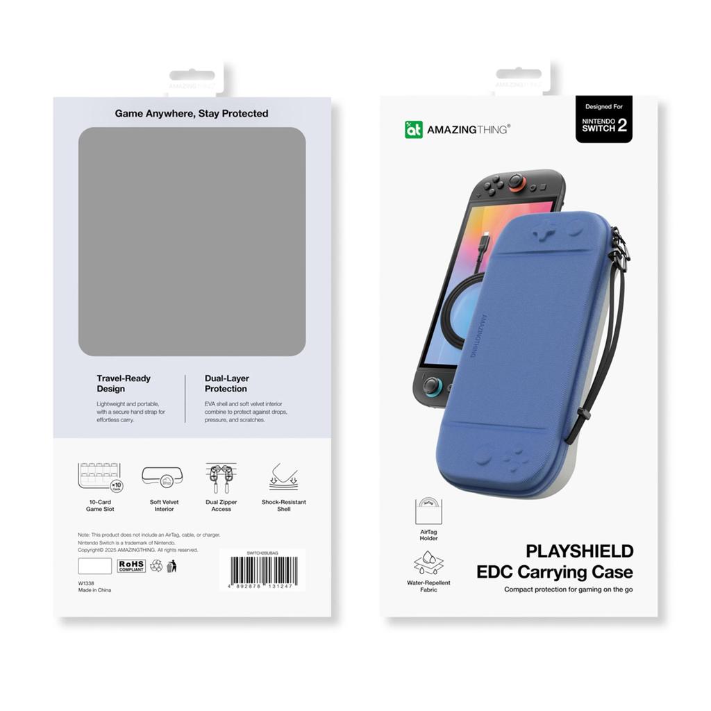 Etui ochronne AMAZINGTHING PlayShield EDC futerał na Nintendo Switch 2 - niebieskie