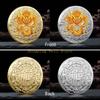 KX4B 2025 Chinese New Year Collectible for Dragon Year Souvenir Plated Coin Metal Lucky Ornament