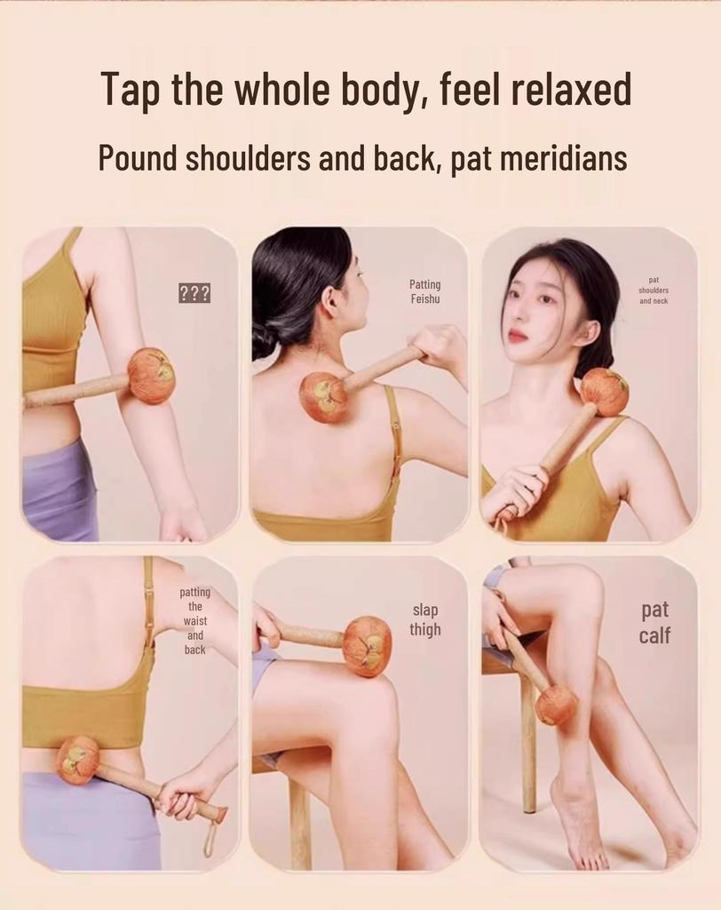 Mugwort Meridian Tapping Handmade Health Hammer for Full-Body and Cervical Spine Massage