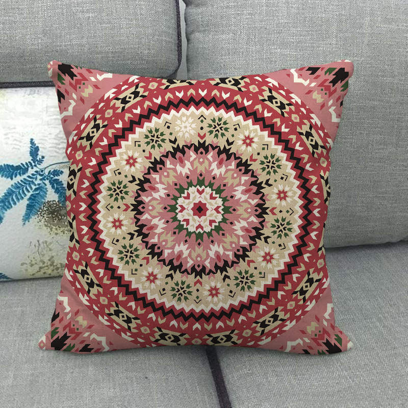 Nordic Bohemian Floral Pattern Digital Printing Short Plush Pillow Covers For Car Sofa Office Cushion Cover Home Goods