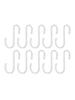 Stylish Matte Finish Aluminum S Hooks for Kitchen and Home Use 10 Pack