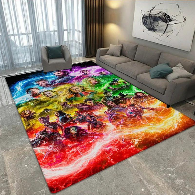 3D The Avengers Cartoon printed Carpet Living Room Bedroom Carpet Non-slip carpet home bedroom decor area rug Birthday Gift