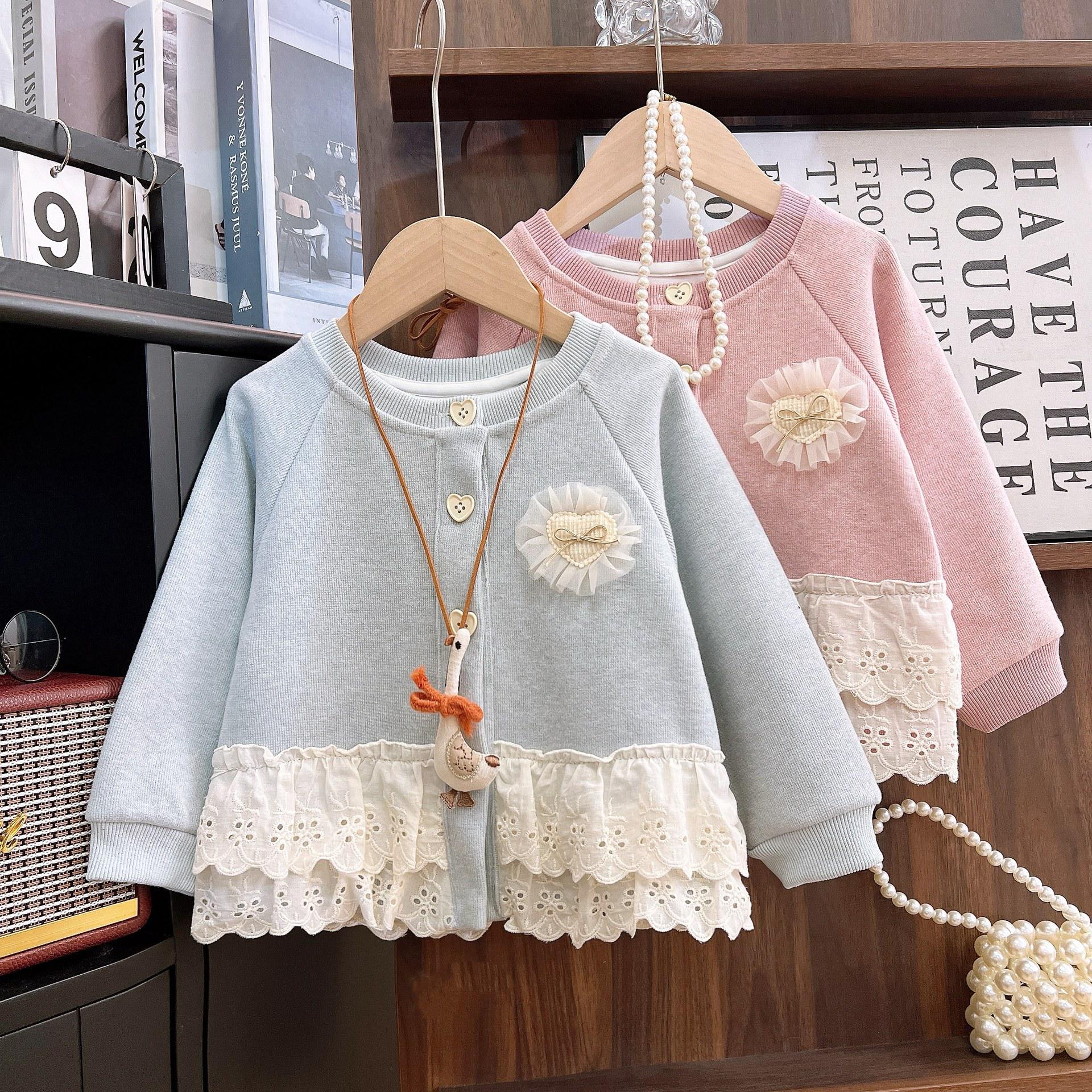 

2025 New Girls Spring & Autumn Princess Coat: Stylish Toddler Top for Fashionable Baby Girls 120 cm світло-синій колір