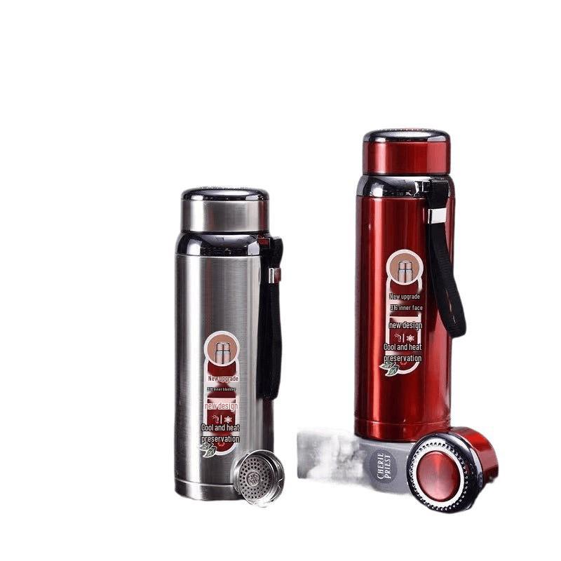 Portable Stainless Steel Insulated Water Cup for Men & Women - Large Capacity, Short, Stout, Ideal for Outdoor Sports & Car Use