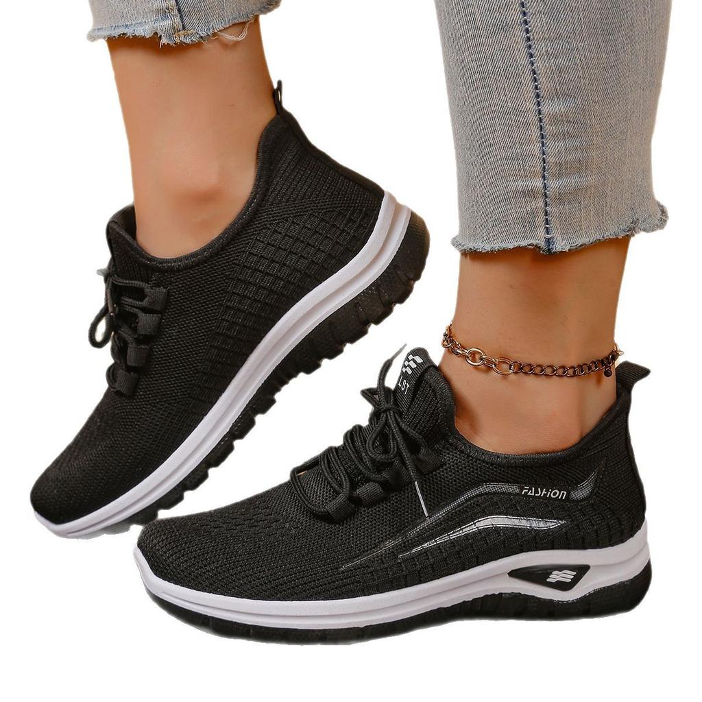Large size fly-woven versatile shoes children's summer fashion casual sports shoes mesh single shoes women's shoes