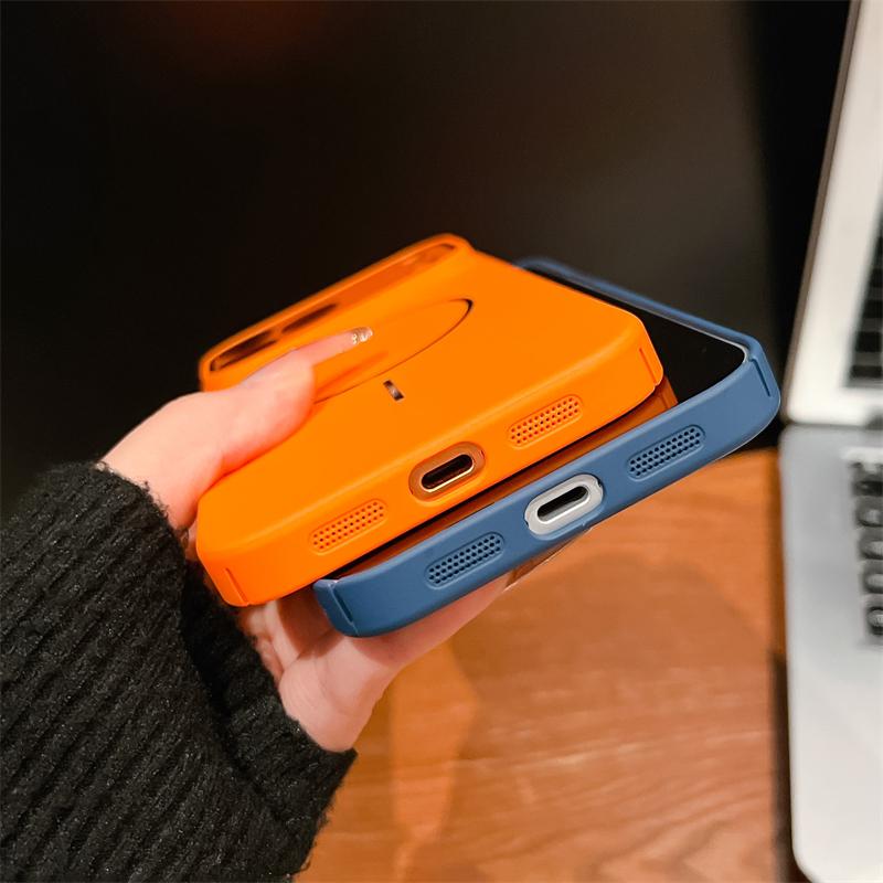 Ultrathin PC Metal Ring Magnetic For Magsafe Matte Case For iPhone 17 16 15 14 13 12 11 Pro Max Glass Lens Protection Hard Cover