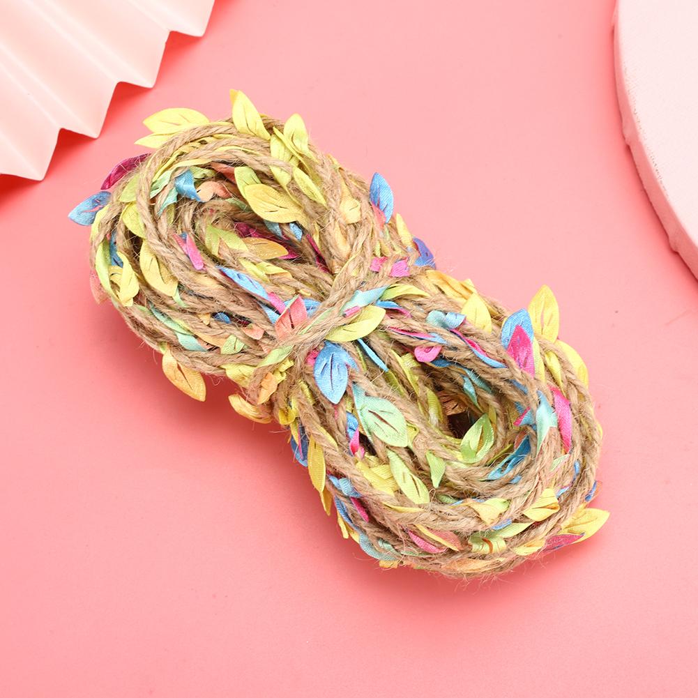 10m Konstgjord Bladrep Klätterväxt Girlang Vävning Hampa DIY Hemhantverk Bröllopsfest DekorFärgglad