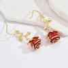 Rose Blossom Pendant Earrings, Creative Punk Style, Romantic Gift for Holiday Party Date Valentine Mother's Day, 1 Pair