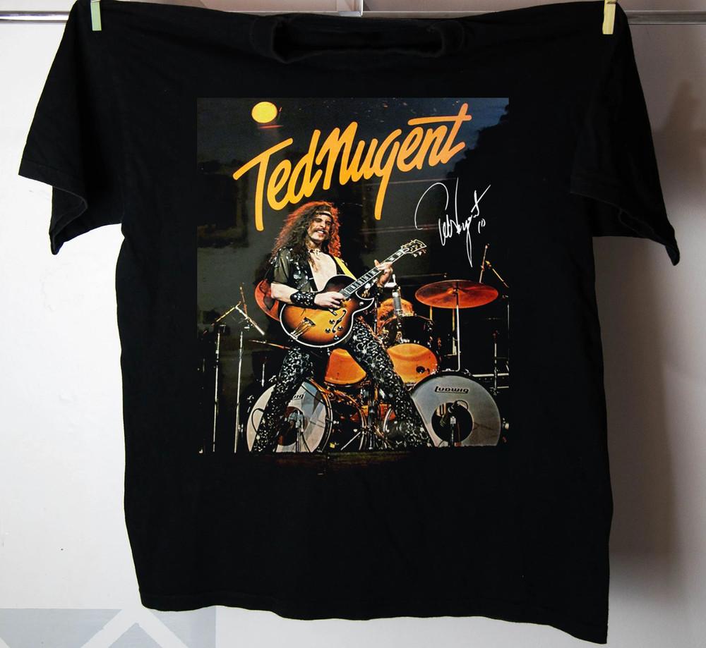 Signature Live Tour New Ted Nugent Shirt Black Unisex Classic S-5XL UR621 Unisex T-Shirt L
