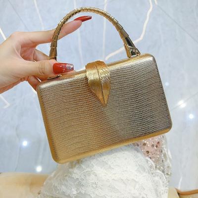 Lussuosa Borsa Clutch con Texture Pelle di Serpente Borsa a Mano di Alta Gamma Borsa a Tracolla Borsa da Cena Borsa a Catena Borsa Monospalla