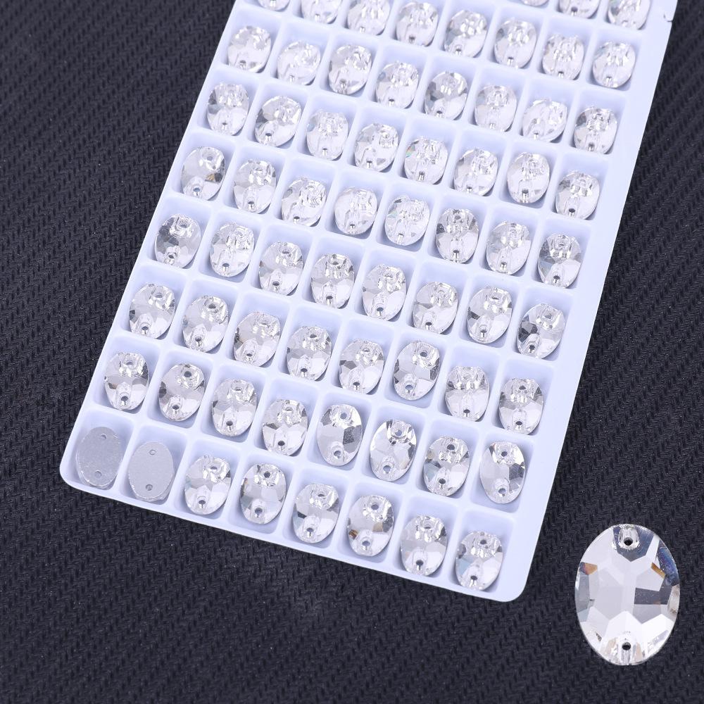 

Пришивная овальная дрель с плоским дном и двумя отверстиями, пришивная стеклянная дрель, белая АБС одежда с высокой вспышкой с дрелью, кристальная дрель для DIY 17 * 24Mm 12pcs/bag белый