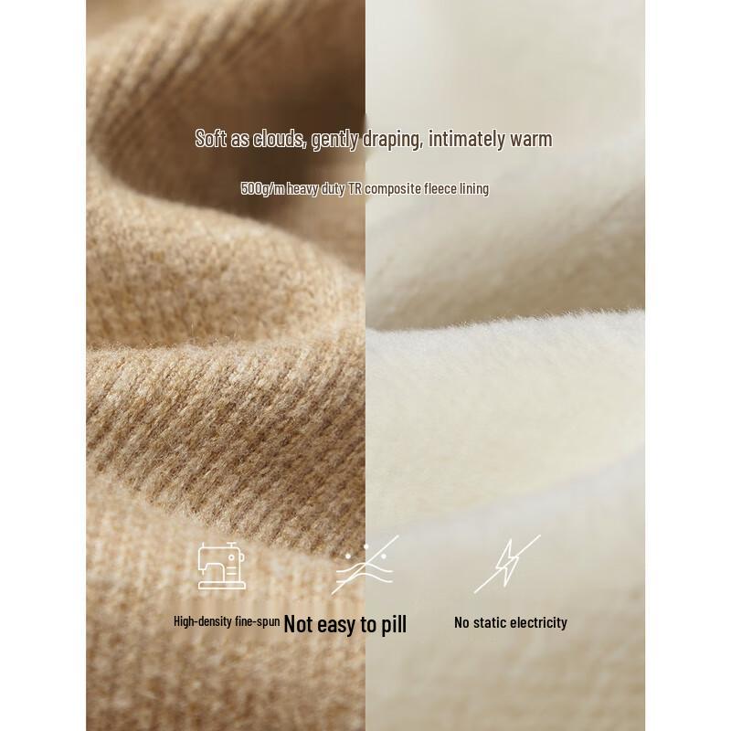 INMAN Women's Winter Elastic Waist Wide-Leg Straight Pants