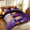 Tits Teen Titans Pattern Bedding uilt Set uilt Cover Pillowcase Home Decoration Birthday Gift (1 * duvet cover + 2 * pillowcase without core)