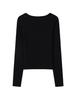 BUCKAROO Women'S Slim Fit U-Neck Long Sleeve T-Shirt Black