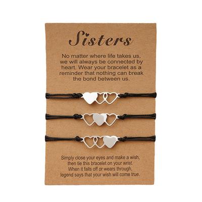Friendship Bracelets Gifts Friendship Heart Long Distance Sister Friend Bracelet Gift for Girls Women Daughter Birthday