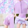 Princess Style Girls' UV Protection Quick-Dry Cute Short-Sleeve Swimsuit Jumpsuit
