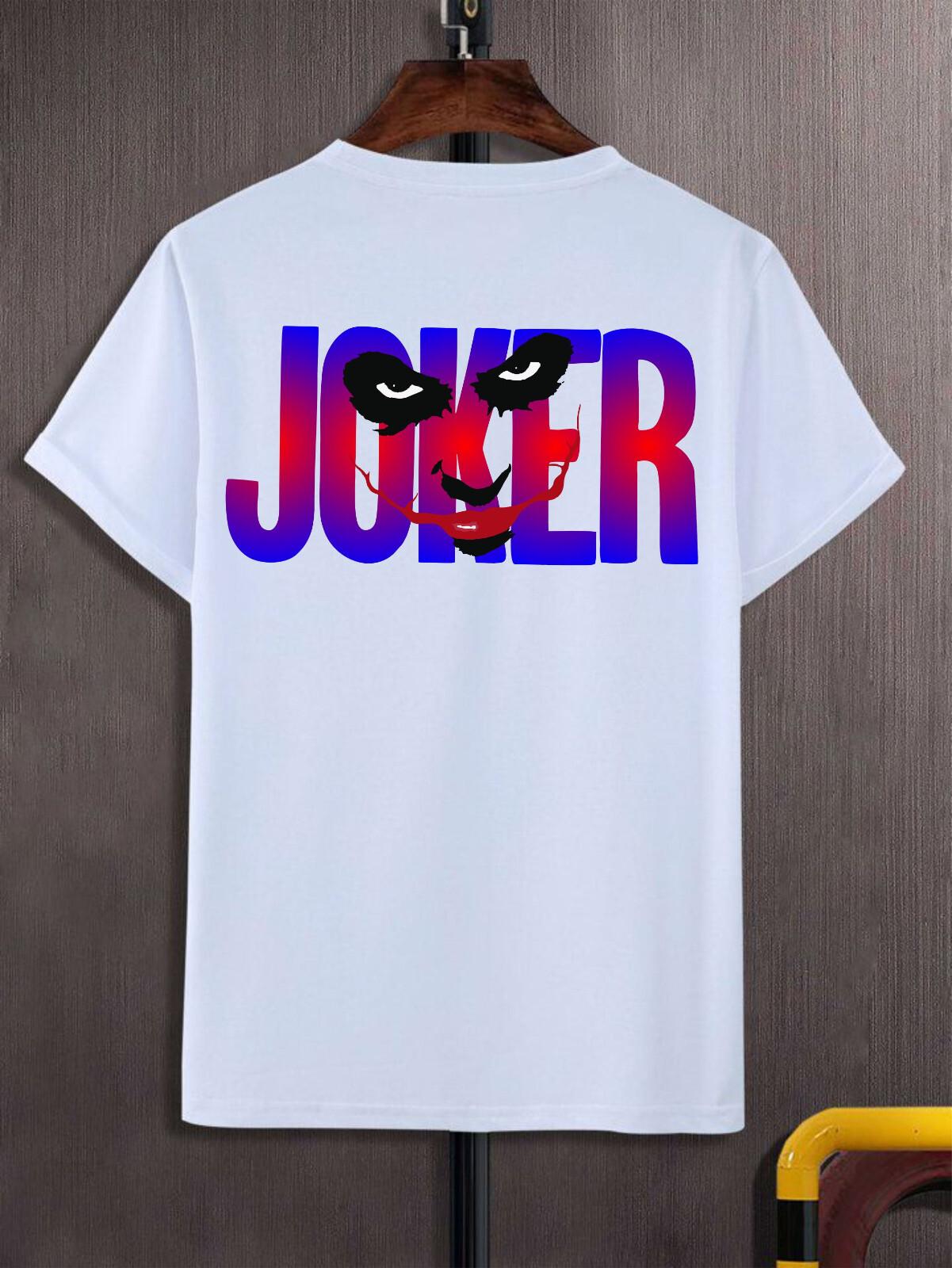 Joker T-Shirt, Funny Joker Face Shirt, Joker lover Joker Character Vintage Tee S разноцветный