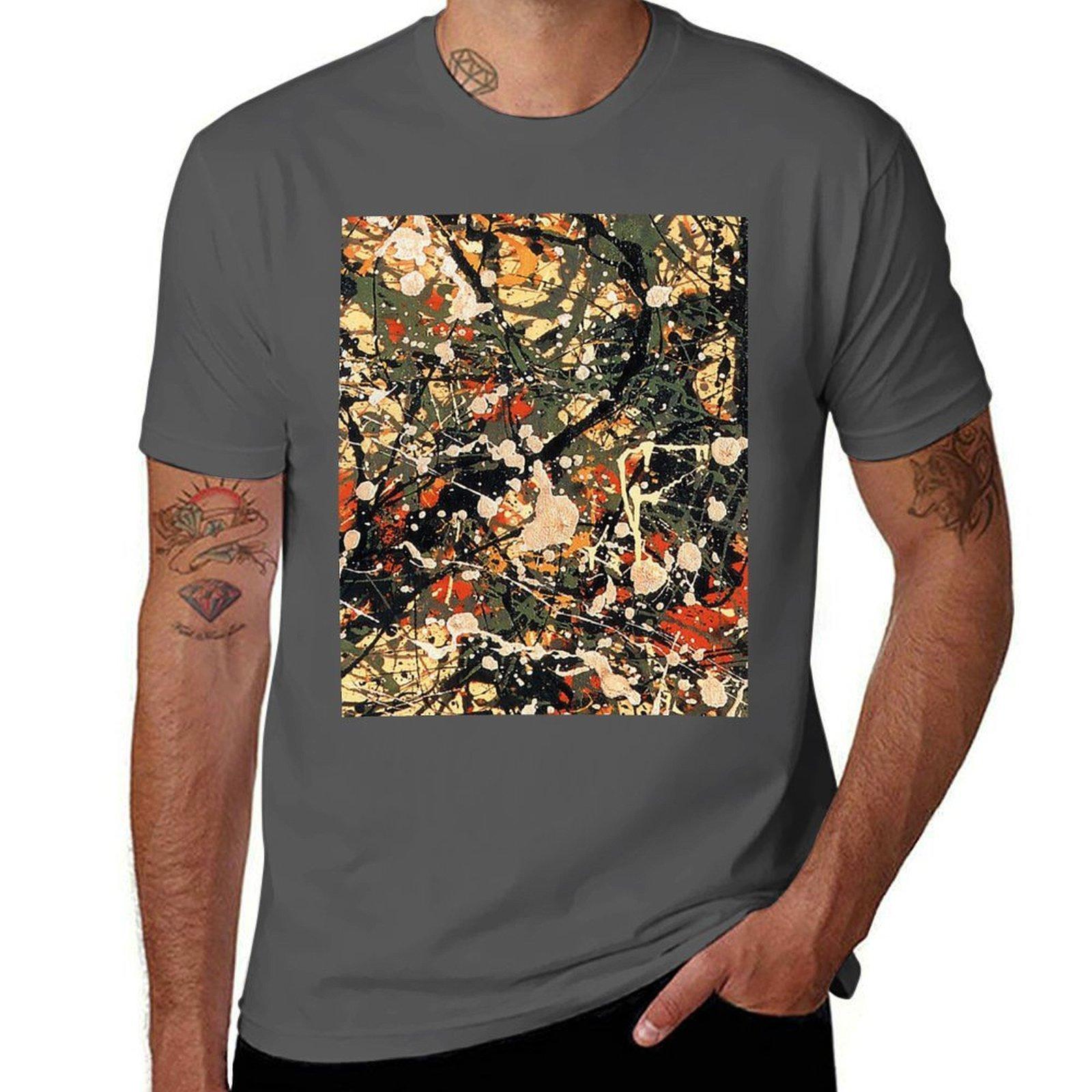 

Jackson Pollock T-Shirt men t shirt cotton 100% mens graphic t shirts T-Shirt 4XL