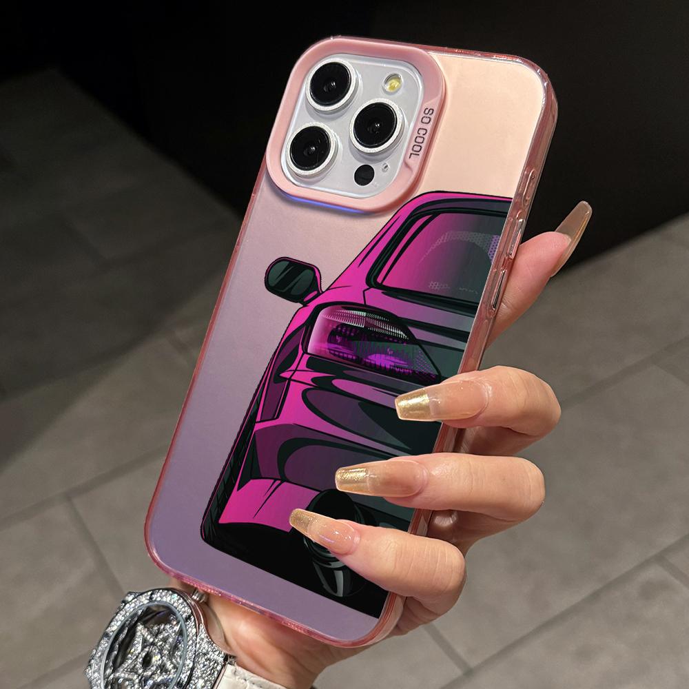

HOT Car Tail Light J-JDM Phone Case For iPhone 17 17e 16e 16 15 14 13 12 11 mini Pro Max X XR XSMAX Air Plus Anti Fall Matte iPhone 15