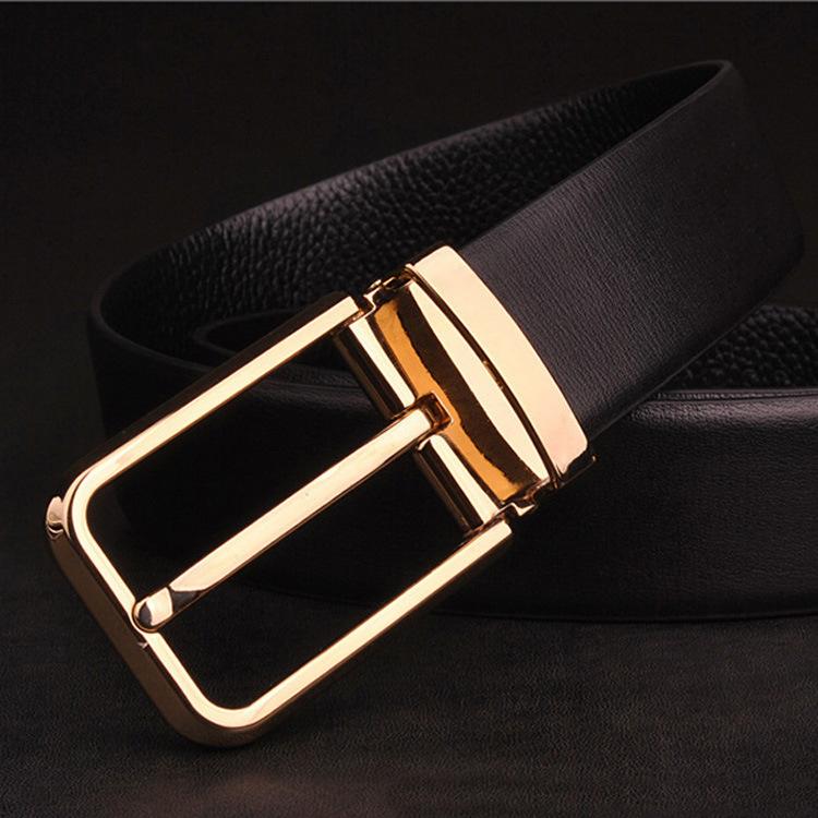 Mary Pin Buckle Cross Pattern Belt Men s Pants Belt Silicone Cowhide First Layer 105cm