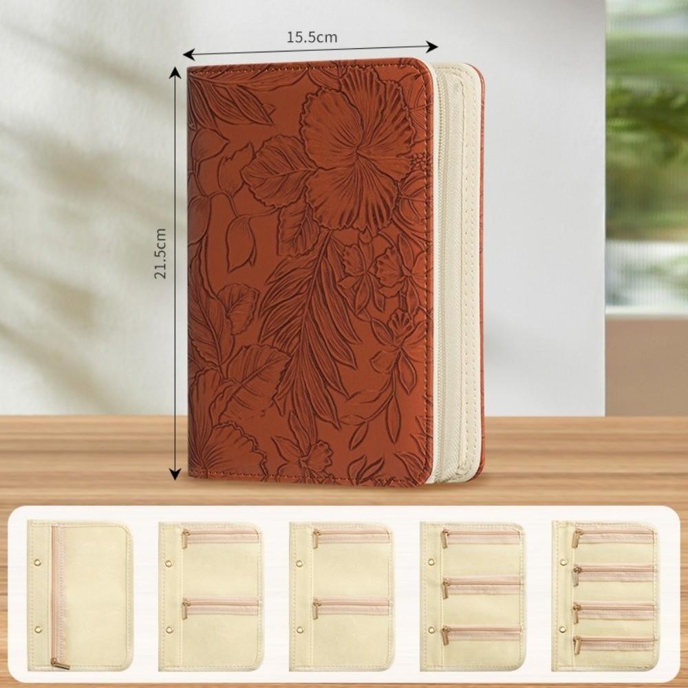 Zipper Jewelry Storage Bag Embroidery Pattern Jewelry Book Elegant Jewelry Pouch Travel
