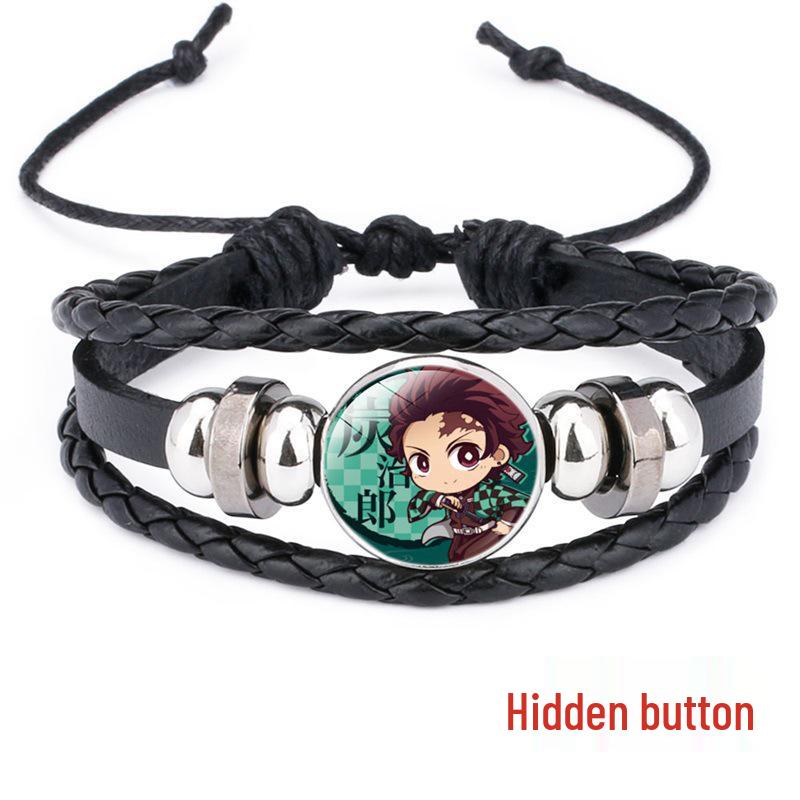 Demon Slayer Zeitjuwel Rindsleder Verstellbares Armband