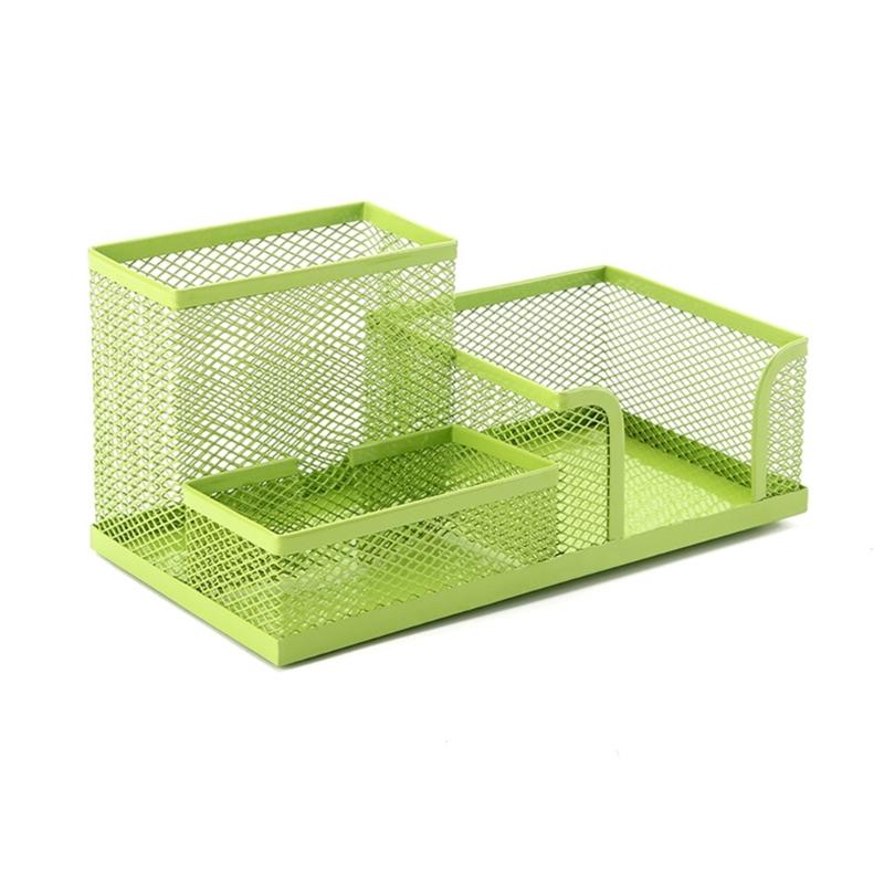 3 Compartments Pen Holders Desk Organizer Large Capacity Pencil Holders Pencil Storage Box Office Supplies For Home